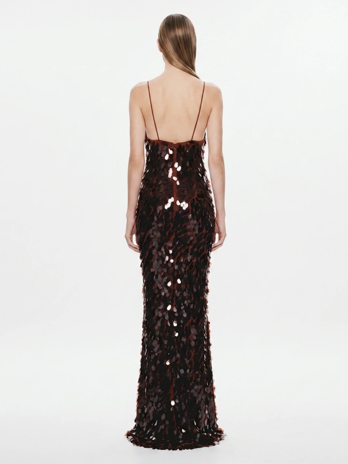 NEAVE Women's Sleeveless Sequin Plunge Maxi Dress
