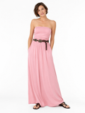 LADISLAVA Women's Strapless Bandeau Boho Maxi Dress
