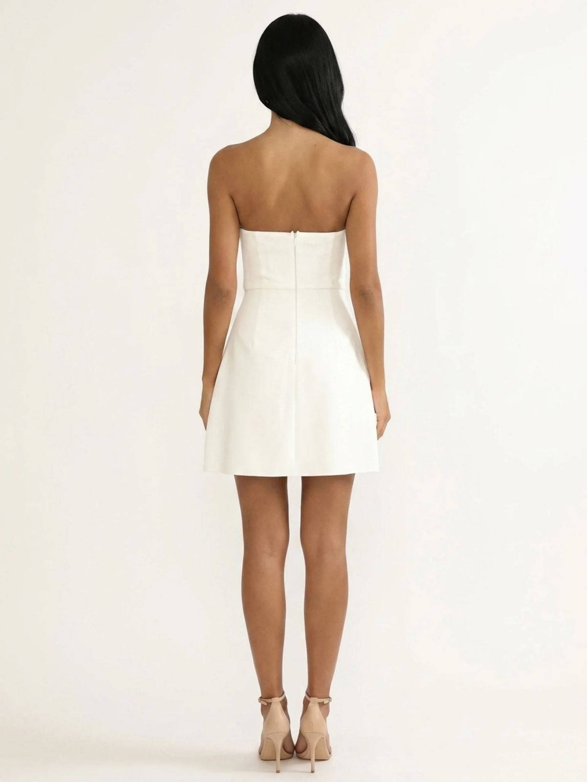 SOLAINE Women's Strapless Foldover Bust Mini Dress