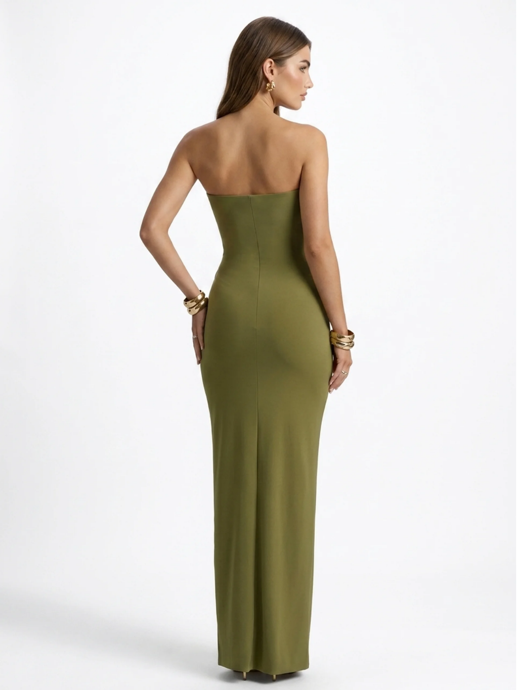 KALINDRA Women's Sweetheart Ruched Wrap Maxi Dress