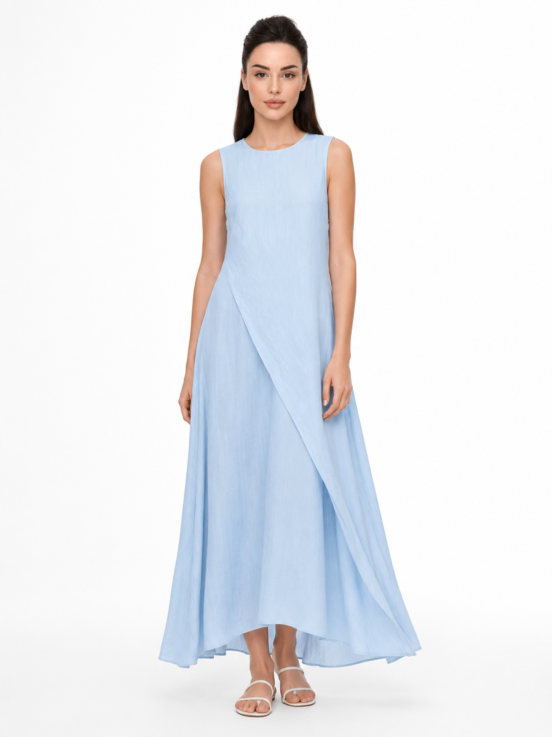 WRENFIELD Women's Layered Sleeveless Flowy Maxi Dress