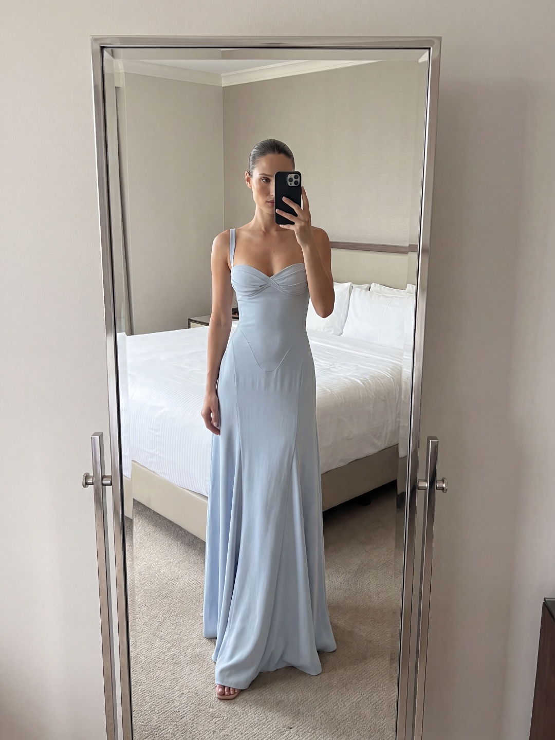 VALERIAN Women's Corset Bodice Sweetheart Mermaid Maxi Dress