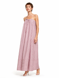 ROSAMUND Women's Strapless Striped Bandeau Maxi Dress