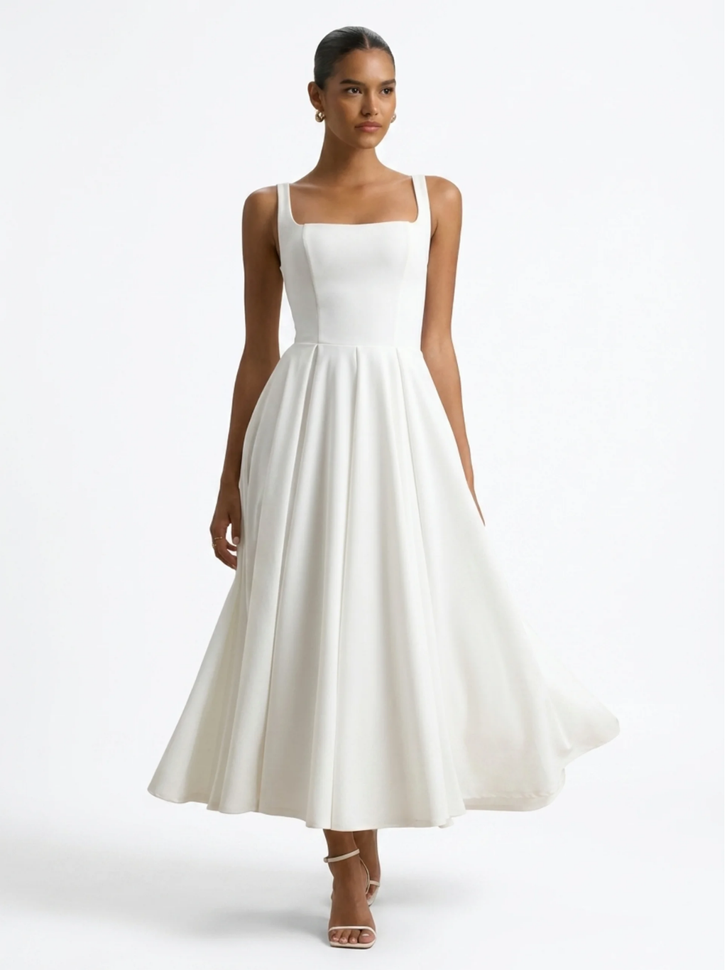 KALINDA Women's Strappy Volume-Hem Midi Dress