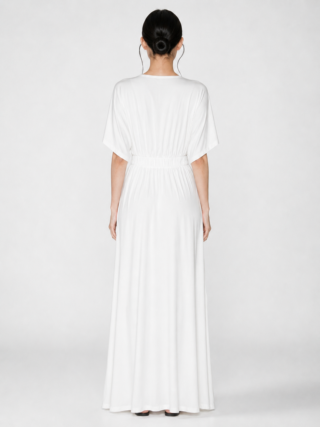 JOVELLE Women's Plunge Kimono-Sleeve Maxi Dress