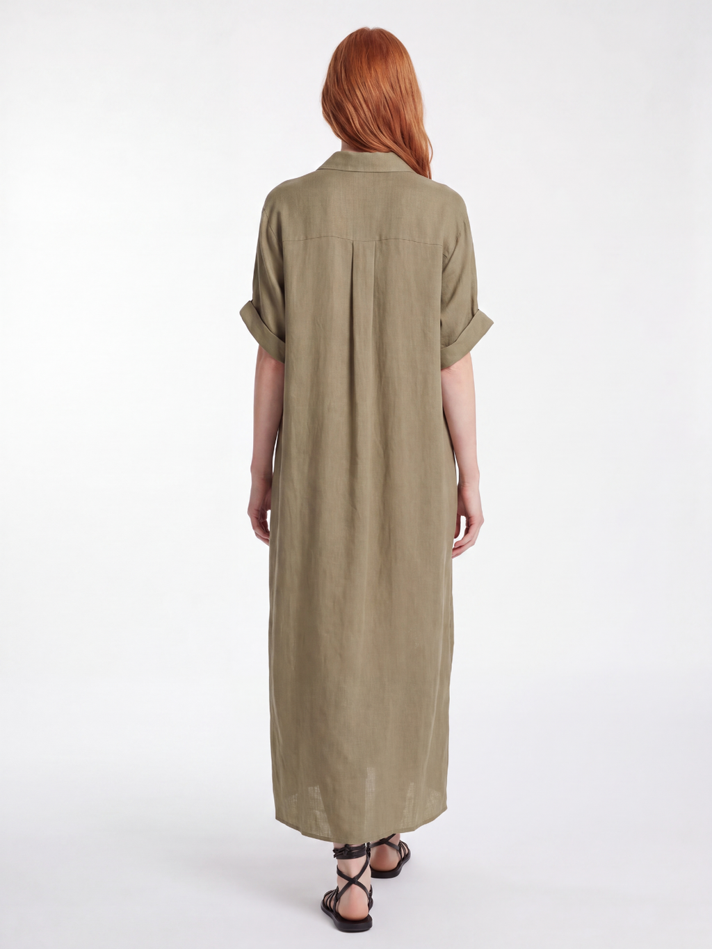 BELLADONNA Women's Button-Front Linen Shirt Sundress