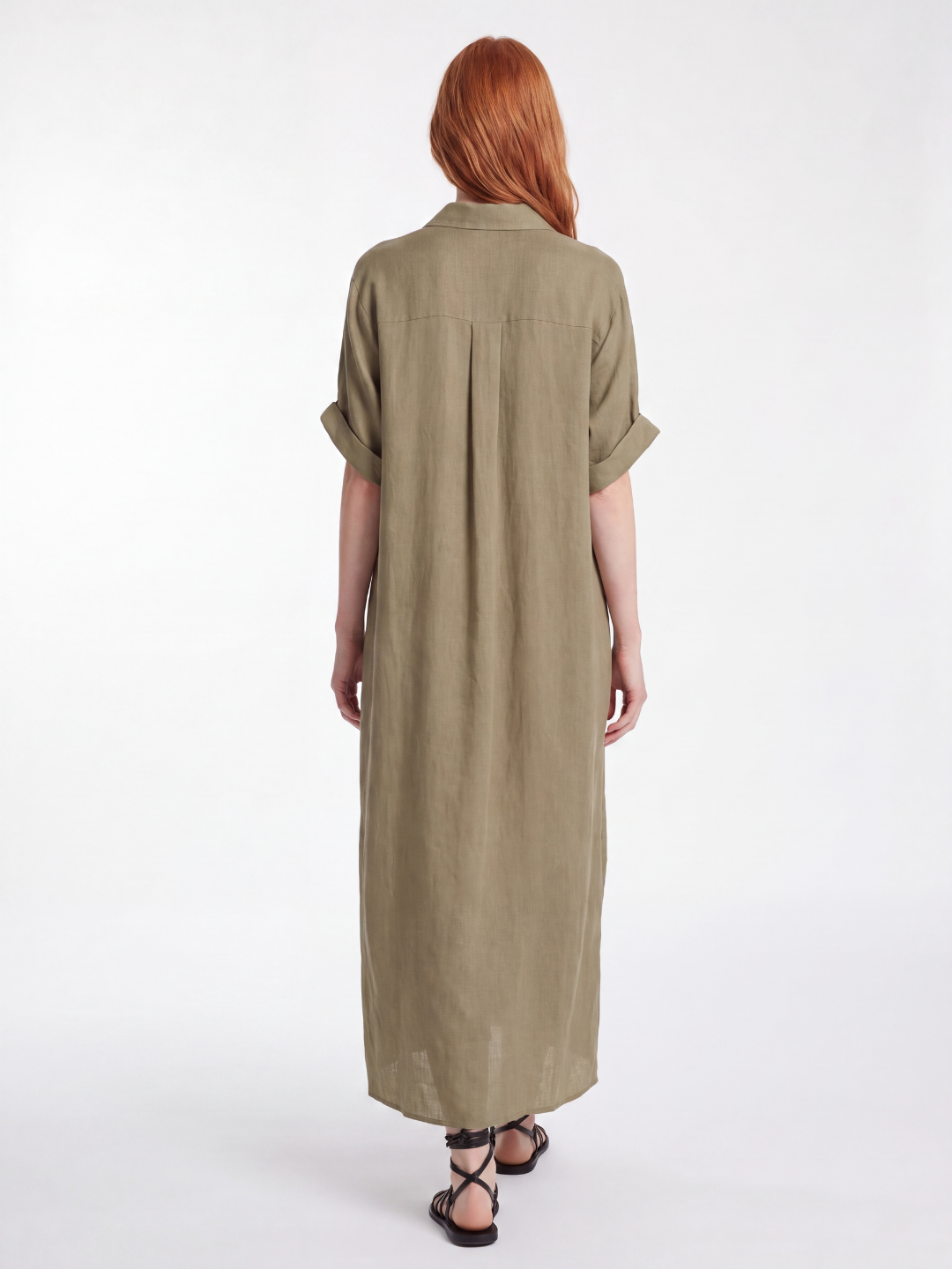 BELLADONNA Women's Button-Front Linen Shirt Sundress
