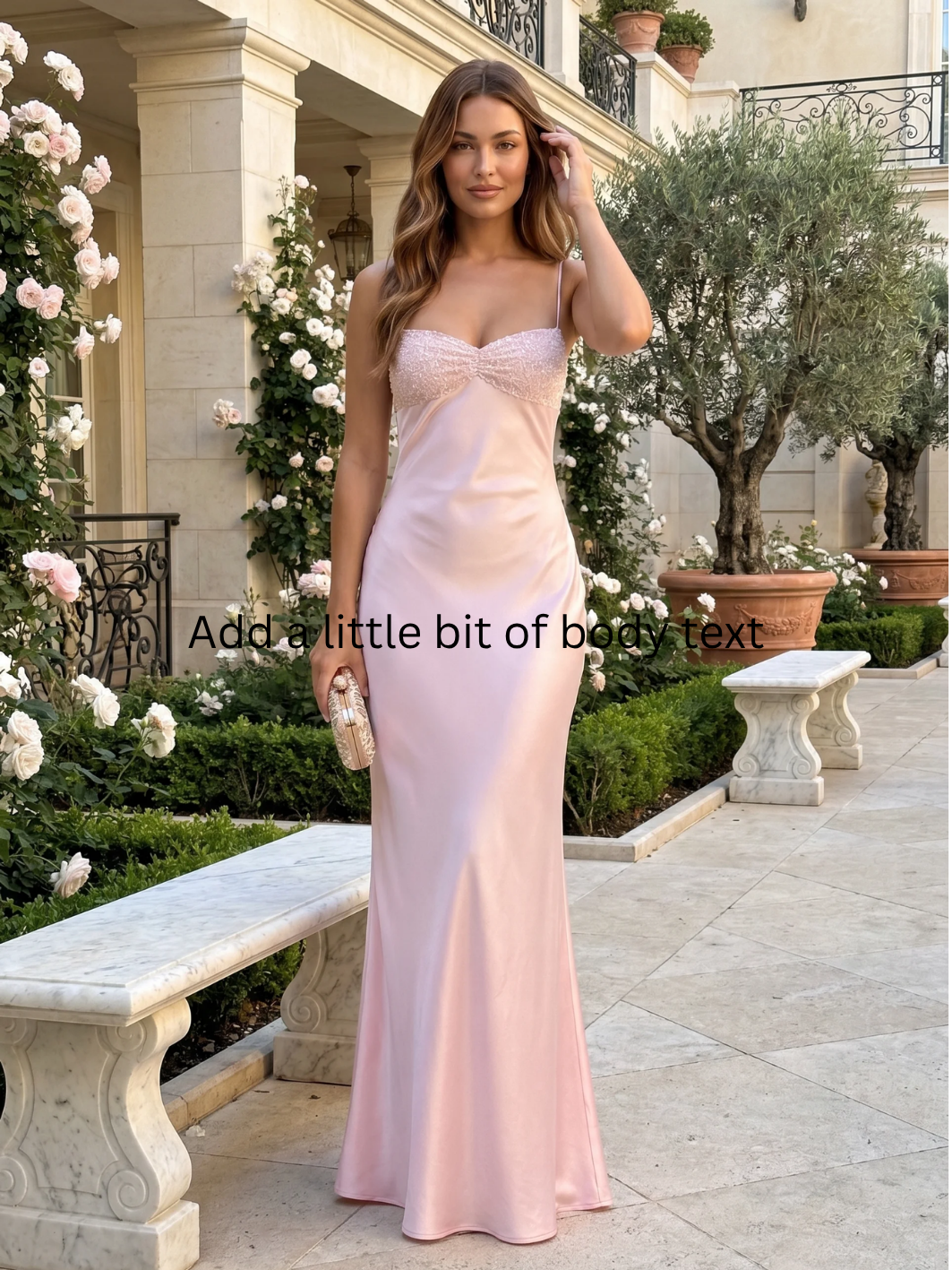 RIONNA Women's Sequin Sweetheart Lace-Up Back Satin Maxi Dress