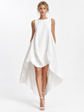 WINTERVALE Women's Sleeveless High-Low Midi Dress