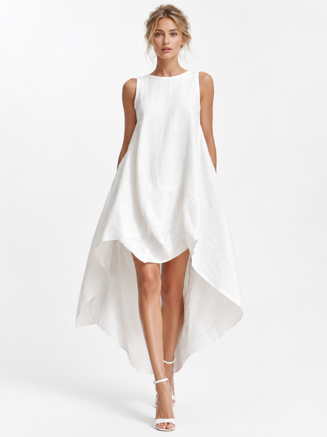 WINTERVALE Women's Sleeveless High-Low Midi Dress
