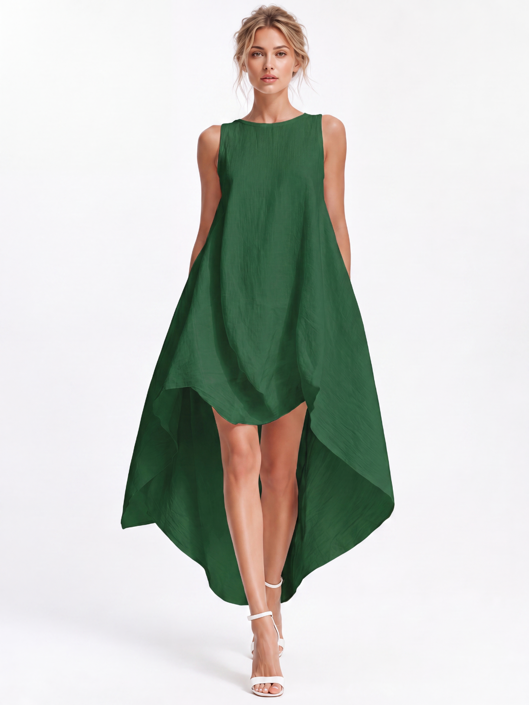 WINTERVALE Women's Sleeveless High-Low Midi Dress