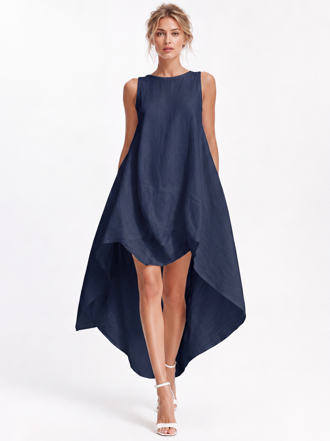 WINTERVALE Women's Sleeveless High-Low Midi Dress