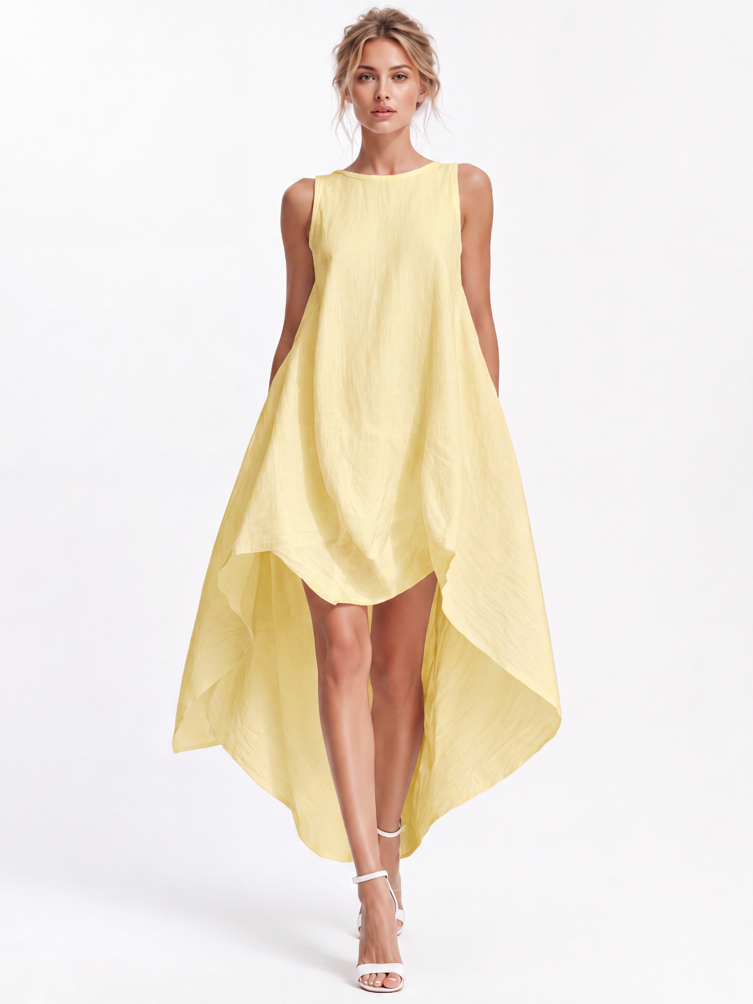 WINTERVALE Women's Sleeveless High-Low Midi Dress