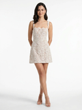 MERLE Women's Lace Square-Neck Mini Dress